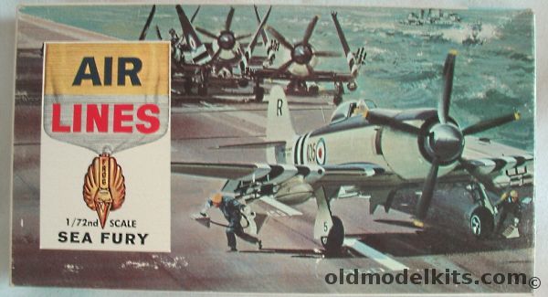 Air Lines 1/72 Hawker Sea Fury - (ex Frog), 4903 plastic model kit